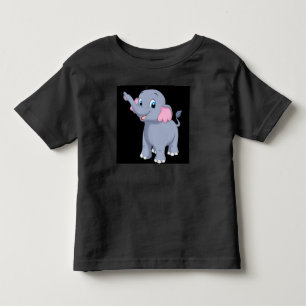 Camiseta De Bebé Linda imagen adorable de elefante amoroso impresa
