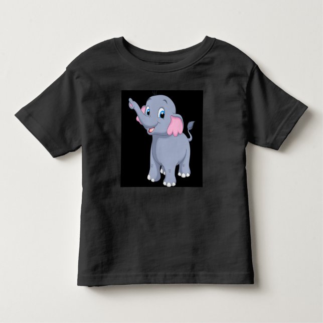 Camiseta De Bebé Linda imagen de elefante de amor adorable impresa (Anverso)