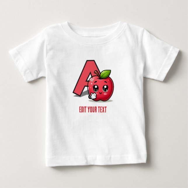 Camiseta de bebé linda personalizable (Anverso)