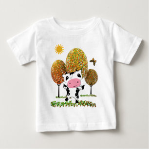 Camiseta De Bebé Linda vaca kawaii bailando en una gelatina... - Pe