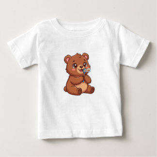 Camiseta de bebé linda y kawaii de osito de peluch