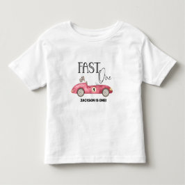 Camiseta De Bebé Lindo AUTO ROJO RÁPIDO cumpleaños número 1