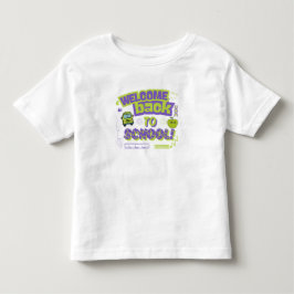 Camiseta De Bebé Lindo Bienvenido de nuevo a la escuela Morado Verd