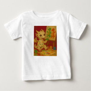 Camiseta De Bebé lindo bigeye blanco bebe helado dragón dedo-dolor