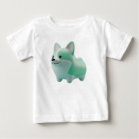 Lindo cachorro de Corgi estilizado en verde menta