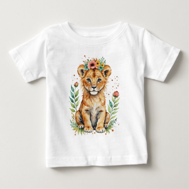 Camiseta De Bebé Lindo cachorro de león (Anverso)