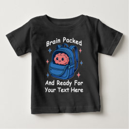 Camiseta De Bebé Lindo “Cerebro Listo” Personalizable para el Regre