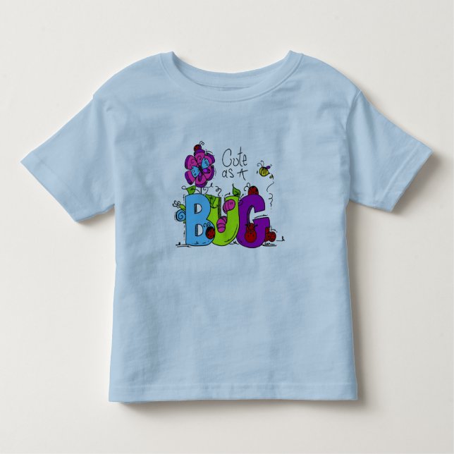 Camiseta De Bebé Lindo como insecto (Anverso)