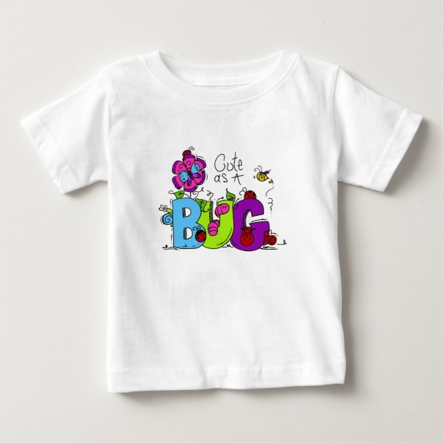 Camiseta De Bebé Lindo como insecto (Anverso)