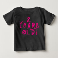 Camiseta de bebé lindo de 2 años de edad calavera