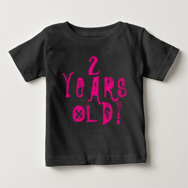 Camiseta de bebé lindo de 2 años de edad calavera  (Anverso)