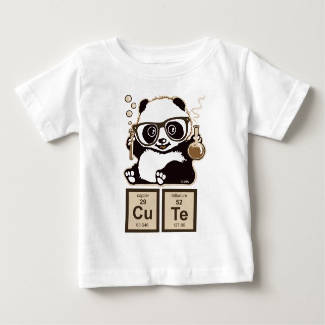 Camiseta De Bebé Lindo descubierta panda de la química (Anverso)