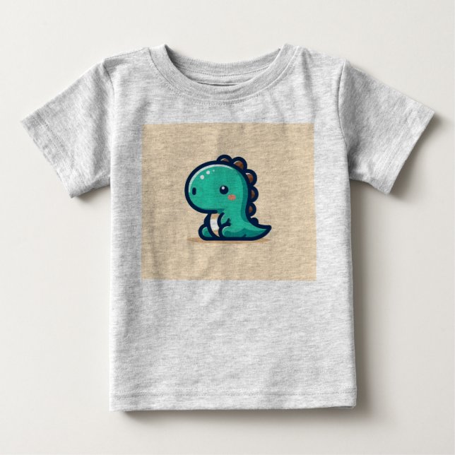 Camiseta De Bebé lindo dinosaurio (Anverso)