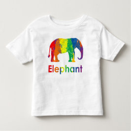 Camiseta De Bebé Lindo, diversión, y arco iris colorido Elelphant