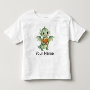 Camiseta De Bebé Lindo dragón personalizado de hojas de arce para n