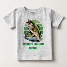 Camiseta De Bebé lindo El compañero de pesca de papá agregar texto