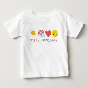 Camiseta De Bebé Lindo feliz todos los días 