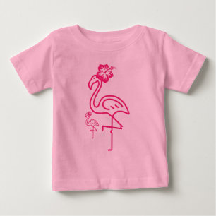 Camiseta De Bebé Lindo flamenco femenino de verano 