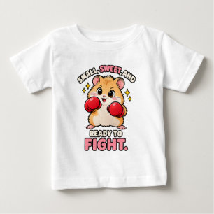 Camiseta De Bebé Lindo hámster de boxeo listo para luchar