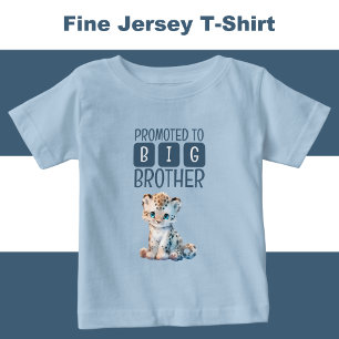 Camiseta De Bebé Lindo hermano mayor leopardo azul