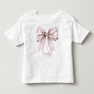 Camiseta De Bebé Lindo lazo rosa coqueto estético nombre femenino