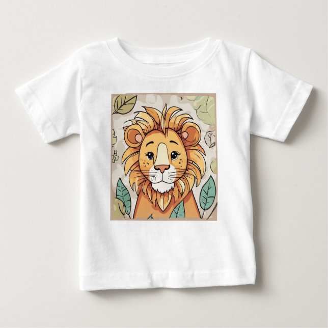 Camiseta De Bebé Lindo león (Anverso)