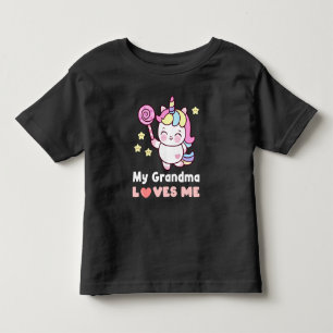 Camiseta De Bebé Lindo Mi Abuela Me Ama Unicornio