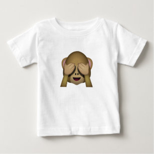 Camiseta De Bebé Lindo no vea ninguna emoji malvada del mono