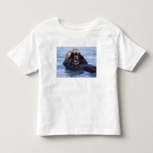Camiseta De Bebé Lindo nutria de mar Alaska, EE. UU.