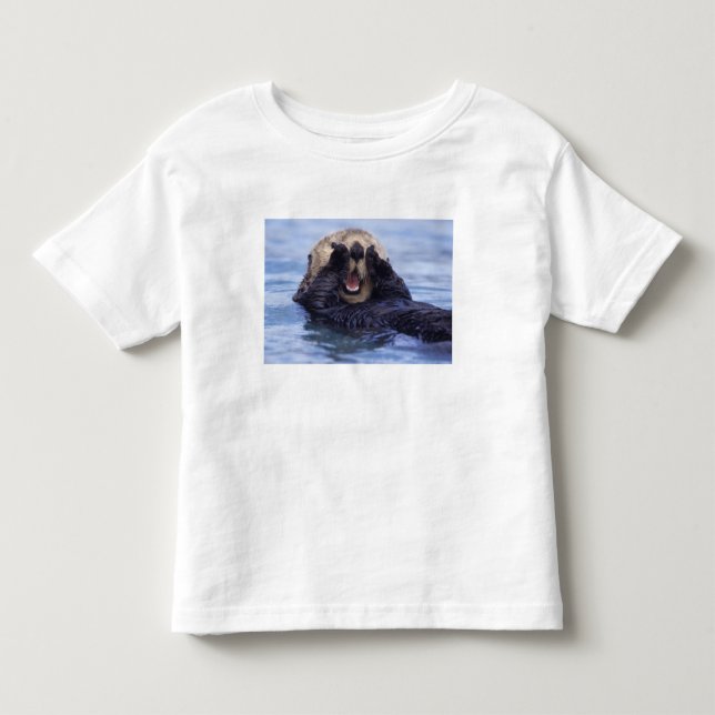 Camiseta De Bebé Lindo nutria de mar | Alaska, EE. UU. (Anverso)