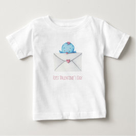 Camiseta De Bebé Lindo pájaro del primer día de San Valentín