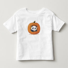 Camiseta De Bebé Lindo Panda de Calabaza de Halloween