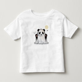 Camiseta De Bebé Lindo Panda Fantasma Bajo la Luna 