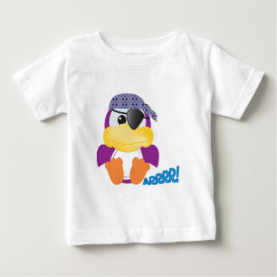 Camiseta De Bebé Lindo patito pirata púrpura Goofkins