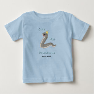 Camiseta De Bebé Lindo Pero Veneno Nombre Personalizado Bloque de C