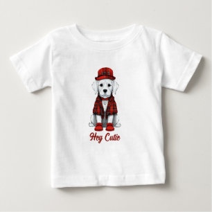 Camiseta De Bebé lindo perro con disfraz escocés