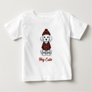 Camiseta De Bebé lindo perro con disfraz escocés