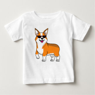 Camiseta De Bebé Lindo perro Corgi con gafas de sol