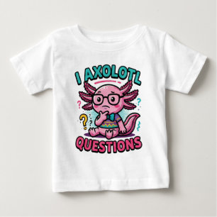 Camiseta De Bebé Lindo Preguntas de Ajolote nerd azteca con gafas