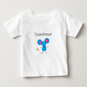 Camiseta De Bebé Lindo ratón de dibujos animados Squeakheart broma