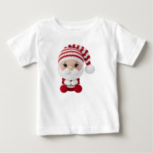 Camiseta De Bebé Lindo Santa de ganchillo