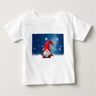 Camiseta De Bebé Lindo Santa de Navidad Nieve Estrellas