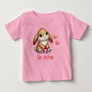 Camiseta De Bebé Lindo, sé mío conejito de San Valentín