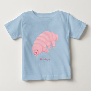 Camiseta De Bebé Lindo tardígrado rosa oso de agua dibujo animado