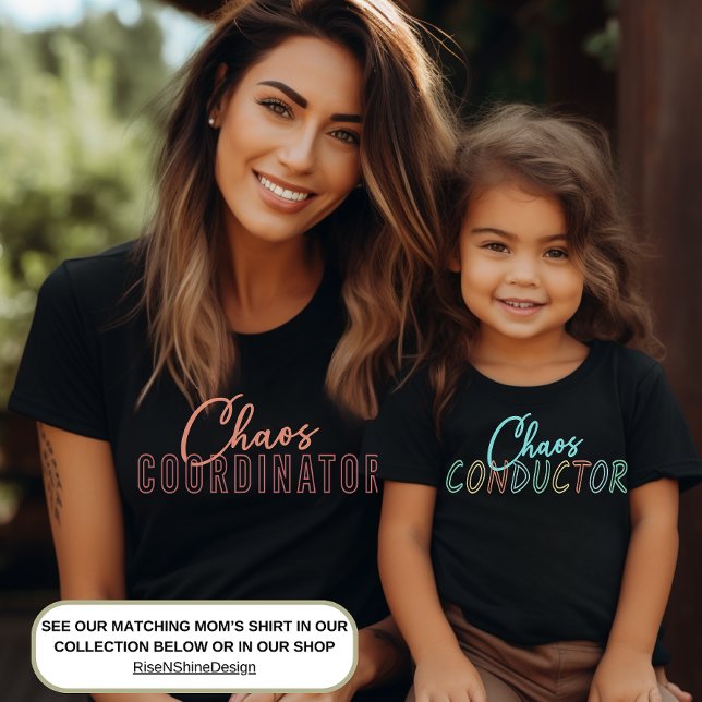 Camiseta De Bebé Lindo Texto Divertido Caótico Comandante Niño/a Co (Subido por el creador)