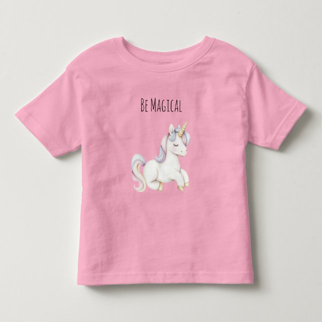 Camiseta De Bebé Lindo Unicornio Mágico (Anverso)