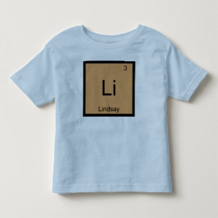 Camiseta De Bebé Lindsay Nombre Química Elemento Tabla Periódica