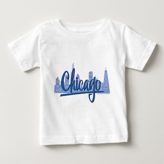 Camiseta De Bebé Línea aérea de Chicago Windy City (Anverso)