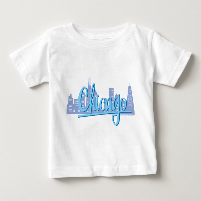 Camiseta De Bebé Línea aérea de Chicago Windy City (Anverso)