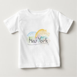 Camiseta De Bebé Línea aérea de Nueva York "Te amo" con corazón